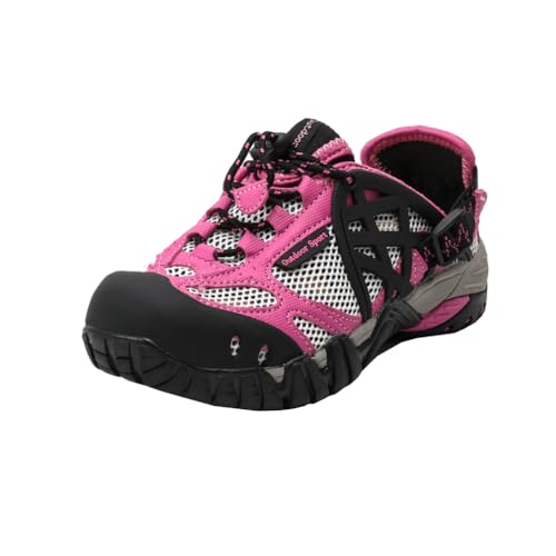 Sommer Outdoor Paar Stil Fluss Tracing Schuhe für Frauen amphibische schnelltrocknende Wander und Bergsteigerschuhe (rot,38) von Generisch