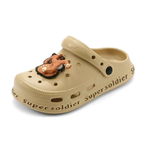 Sommer Schuhe Clogs Kinder - Gummischuhe Pool Sommerschuhe Atmungsaktive Gartenschlappen Leichtgewicht Pantoletten Gummi Gartenclogs Cartoon Latschen Strand Hausschuhe Gartenschuhe von Generisch