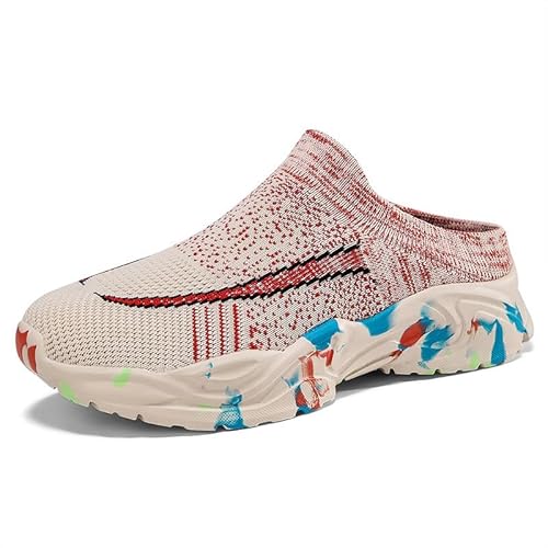 Sommer atmungsaktives Netz Paar Transparent Garn Leicht Weich Sprung Freizeit Komfort Faule Schuhe (Rot4,35) von Generisch