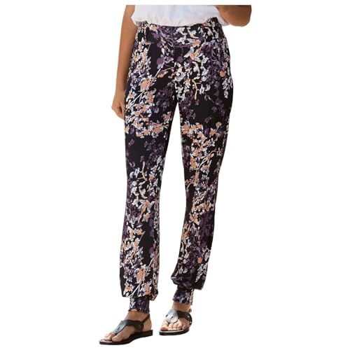 Sommerhose Damen Leicht und Luftig Sommer Musselin Hose Locker Boho Strandhose Stoffhose Casual Pants Stoffhose Weites Bein Freizeithose Bequeme High Waist Hose Schlupfhosen Hippie Lange Haremshose von Generisch