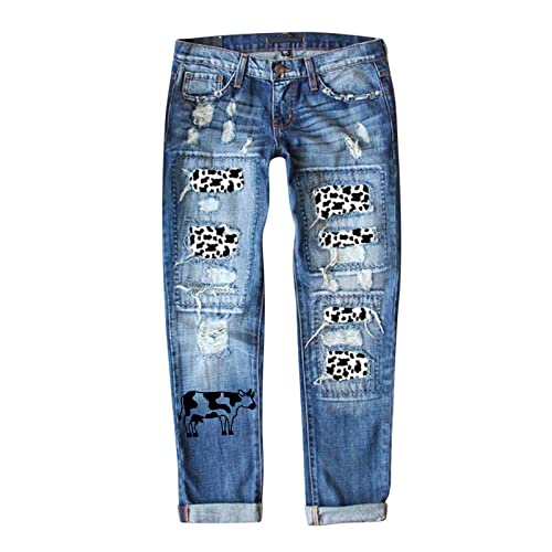 Sommerhosen Damen leicht und luftig 3/4 Jeans Damen Schlaghosen Damen Stretch high Waist 3/4 Hosen Damen Sommer weiß Jeansrock Damen Jeans Damen Jeans Schwarz-C XL 29.99 von Generisch