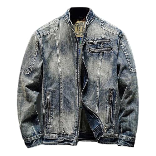 Sommerjacke Herren, Jeansjacke Herren Gewaschener Sommerjacke Jeans Jacken Übergangsjacke Großen Größen Frühlingsjacke Vintage Herrenjacken Leichte Cowboy Jacke Denim Jacket Men, Blau, 4XL Sommerjacke Herren, Jeansjacke Herren Gewaschener Sommerjacke Jeans Jacken Übergangsjacke Großen Größen Frühlingsjacke Vintage Herrenjacken Leichte Cowboy Jacke Denim Jacket Men, Blau, 4XL von Generisch