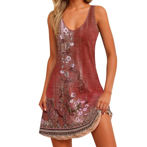 Sommerkleider A Linien Kleid Strandkleider Kleid A Linie Damen Festlich Boho Kleid Sommerkleid Ärmellose Kleider Damen Sommer Strandkleid Lang Damen Kleider Elegant Festlich Rot M Sommerkleider A Linien Kleid Strandkleider Kleid A Linie Damen Festlich Boho Kleid Sommerkleid Ärmellose Kleider Damen Sommer Strandkleid Lang Damen Kleider Elegant Festlich Rot M von Generisch