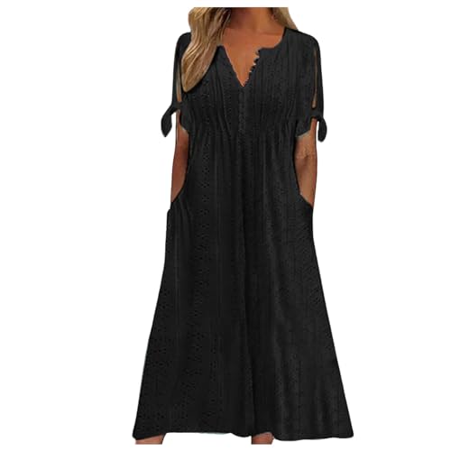 Sommerkleider Damen Leicht Und Luftig Leichte Kleider Strandkleid Freizeit Sommerkleid Kleid Boho Italienische Mode Lässig Sommer Für Abendkleid Große Größen Wickelkleid Elegant von Generisch