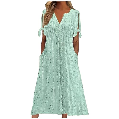 Sommerkleider Damen Leicht Und Luftig Leichte Kleider Strandkleid Freizeit Sommerkleid Kleid Boho Italienische Mode Lässig Sommer Für Abendkleid Große Größen Wickelkleid Elegant von Generisch
