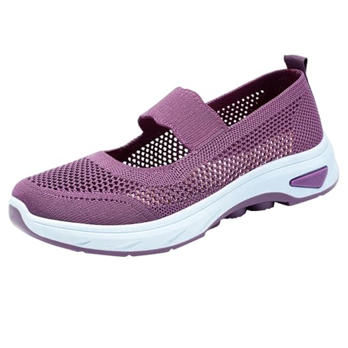 Sommerschuhe Damen breite füße Damen Schuhe Sneakers Slip on Breite Füße Turnschuhe Freizeitschuhe Keilabsatz rutschfest Weichen Sohlen Sandalen Leichte Mesh Orthopädische Laufschuhe Lila 35 Sommerschuhe Damen breite füße Damen Schuhe Sneakers Slip on Breite Füße Turnschuhe Freizeitschuhe Keilabsatz rutschfest Weichen Sohlen Sandalen Leichte Mesh Orthopädische Laufschuhe Lila 35 von Generisch