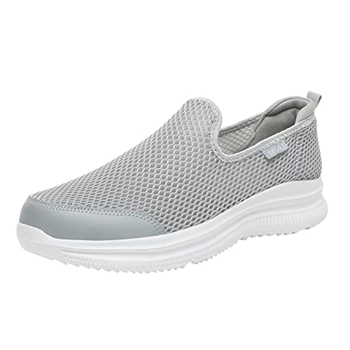 Sommerschuhe Herren Leicht Atmungsaktiv - Sportschuhe Herren Fitnessstudio Ohne Schnürung Mesh Walkingschuhe Mit Dämpfung Turnschuhe Halbschuhe Rutschfest Trekkingschuhe Trainingsschuhe Sneaker von Generisch