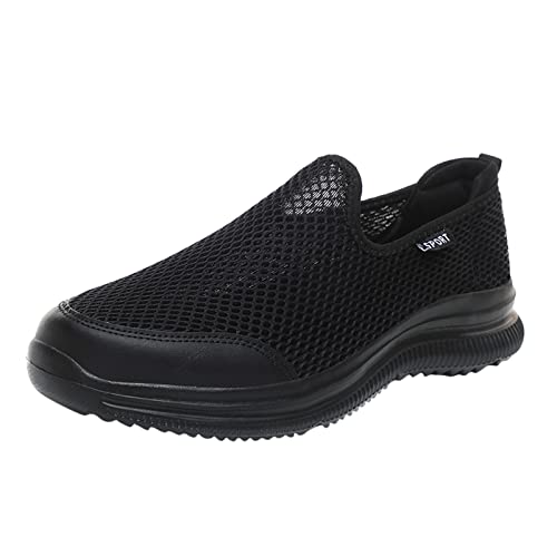 Sommerschuhe Herren Leicht Atmungsaktiv - Sportschuhe Herren Fitnessstudio Ohne Schnürung Mesh Walkingschuhe Mit Dämpfung Turnschuhe Halbschuhe Rutschfest Trekkingschuhe Trainingsschuhe Sneaker Sommerschuhe Herren Leicht Atmungsaktiv - Sportschuhe Herren Fitnessstudio Ohne Schnürung Mesh Walkingschuhe Mit Dämpfung Turnschuhe Halbschuhe Rutschfest Trekkingschuhe Trainingsschuhe Sneaker von Generisch