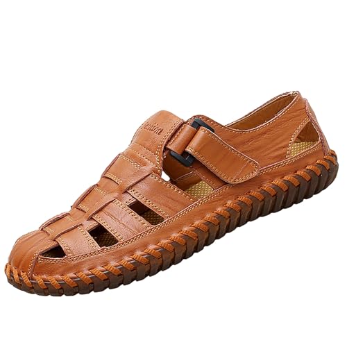 Sommerschuhe Herren Slip On Freizeitschuhe Komfortschuhe - Bequeme Leicht Walkingschuhe Leder Schuhe Arbeitsschuhe - rutschfeste Herrenschuhe Strandschuhe Fahrschuhe Flache-Schuhe SchlüPfenschuhe von Generisch