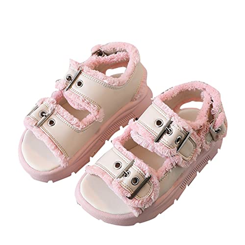 Sommerschuhe Mädchensandalen Flache Bequem Strandschuhe Barfuss Leicht sandalen Peeptoes Bequem Outdoorschuhe für den Innen- und Außenbereich Meer und Pool von Generisch