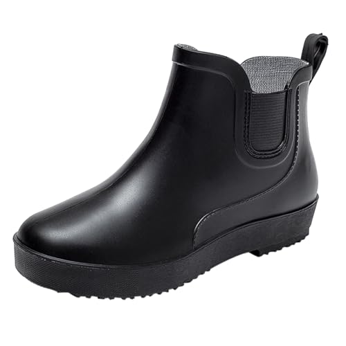 Sommerschuhe Wasserdichter Outdoorschuhe Atmungsaktiv Boots Halbohe Regenstiefel Wasserschuhe Damen Wasserdicht Kurz Gummistiefel Damen Regenschuhe Für Outdoor Und Garten Bequeme Damenschuhe von Generisch