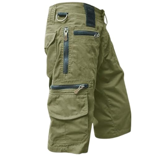 Sommershorts Herren Leicht Und Luftig Kurze Hosen Herren Stretch Mit Seitentaschen Cargo Shorts Mit Reißverschluss Jeans Shorts Loose Fit Arbeitsshorts Straight Leg Sweatpants Leicht Freizeithose von Generisch