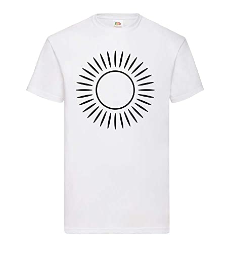 Sonne mit Strahlen Männer T-Shirt Weiß M von shirt84