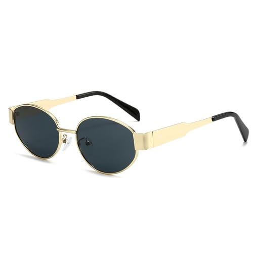 Sonnenbrille Damen, Retro Sonnenbrille Damen, Polarisierte Sonnenbrille Damen, UV400-Retro-Sonnenbrille, Retro Sonnenbrille für Damen Herren Trendy Sonnenbrille Rechteck Rahmen Schatten (Schwarz) von Generisch