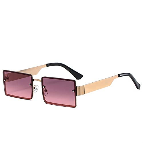 Sonnenbrille aus Metall mit quadratischem Rahmen für Männer und Frauen, Outdoor, Urlaub, Autofahren, Sonnenschutz (Farbe: E, Größe: Medium) 2026, D, Einheitsgröße von Generisch