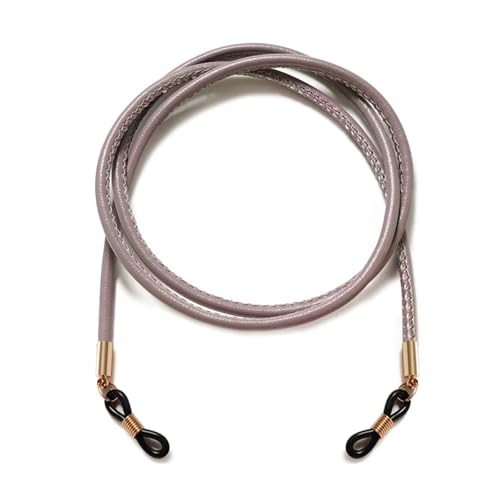 Sonnenbrillen-Lanyard-Halskette, geflochtenes Leder, Brillenkette, Lederband, Lesebrille, Brillenzubehör(Purple) von Generisch