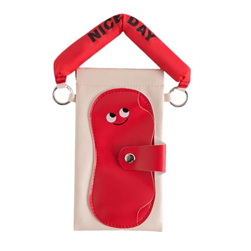 Sonnenbrillen-Tasche | 20 cm weiches Leder Sonnenbrillen-Tasche | kratzfestes, schlankes Brillenetui mit Gürtelclip | mit wasserdichter tragbarer Tasche für Reisen, Einkaufen, Geschäft, rot, Refer to von Generisch