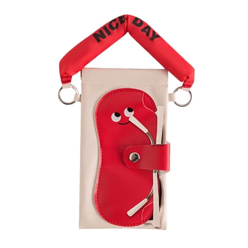 Sonnenbrillentasche | Schutztaschen zur Aufbewahrung von Brillen | Brillenbeutel mit Reißverschluss mit weichem Futter | leichte, strapazierfähige Tasche für Reisen, Alltag und Brillensicherheit, rot von Generisch