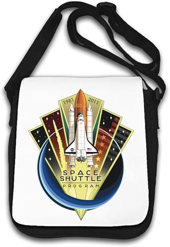 Space Shuttle Program Man in Space Umhängetasche weiß, weiß, Einheitsgröße von Generisch