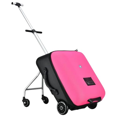Spinner Wheel Trolley Koffer mit Kindersitz Design, 2 in 1 Hartgepäck für Reisen, rose von Generisch