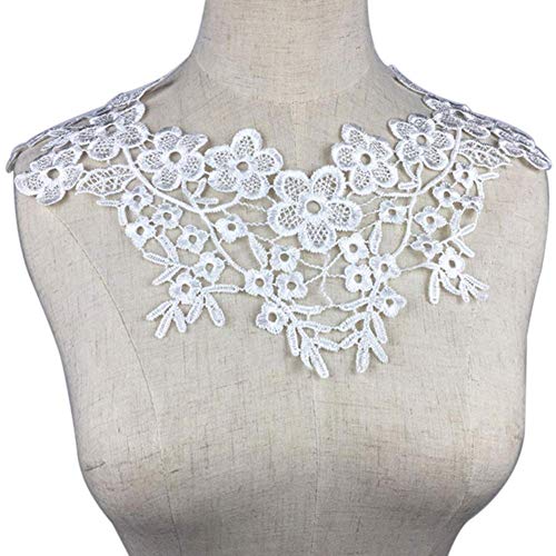 Spitze Bestickte Stoff Floral Trim Pflaumenblüte Nähen Patch Ausschnitt Applique - Weiße Stabile Qualität Professional design von Generisch