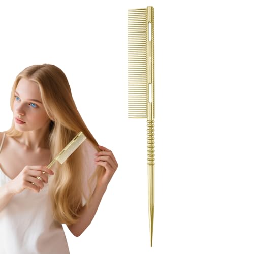 Spitzer Schwanz Haarkamm - Haarbürste Mit Feinen Scheidezähnen - Leichter Wurzelkamm Entwirrung Stylingwerkzeug Für Frauen Mädchen von Generisch
