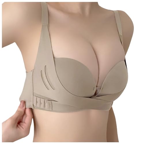 Sport BH Damen Komfort Starker Halt Vorne Vershcluss Rückenstütze Ungepolstert Ohne Bügel Klassischer BH U-Rücken BH mit Breiten Trägern Floraler Spitze BH Soft Cup Bra super Push up BH Bustier Damen von Generisch
