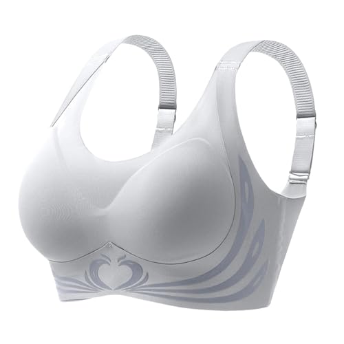 Sport BH Ohne Bügel Große Größen Breite Träger Gepolstert Soft Buegel Bikini Balconette M-6XL Trägerlos Trainingsanzug Damen Sommer Tops 80C Women's Bras 80E Bustier Oberteil mit von Generisch