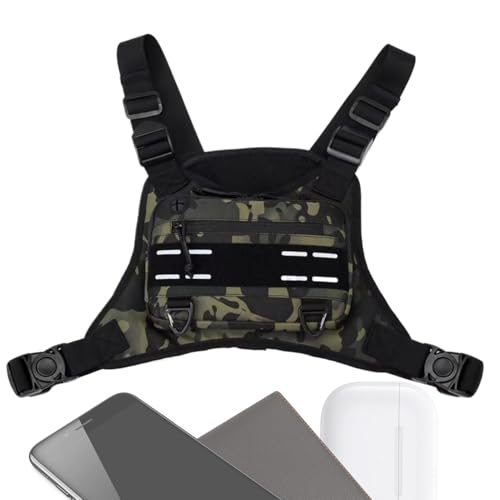 Sport -Brust -Tasche für Männer, Brustpaket für Männer, Vordere Brustweste Trainingstasche, Outdoor-Sportzubehör, einstellbare multifunktionale Laufpackungen für Schlüsselkarten Brieftaschen Sport -Brust -Tasche für Männer, Brustpaket für Männer, Vordere Brustweste Trainingstasche, Outdoor-Sportzubehör, einstellbare multifunktionale Laufpackungen für Schlüsselkarten Brieftaschen von Generisch