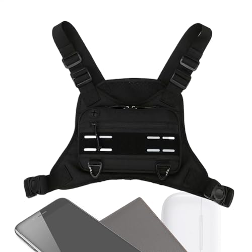 Sport -Brust -Tasche für Männer, Brustpaket für Männer - Vordere Brustweste Trainingstasche,Einstellbare Outdoor-Sportzubehör Multifunktional Laufpack zum Radfahren Sport -Brust -Tasche für Männer, Brustpaket für Männer - Vordere Brustweste Trainingstasche,Einstellbare Outdoor-Sportzubehör Multifunktional Laufpack zum Radfahren von Generisch