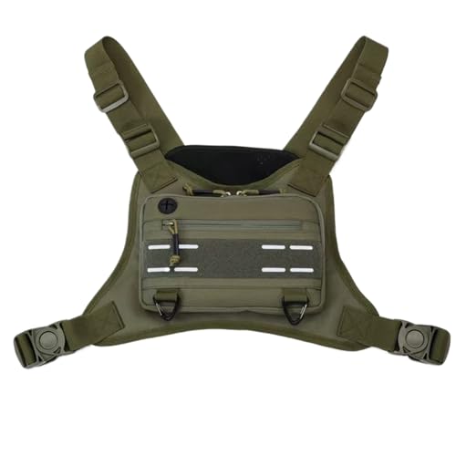Sport -Brust -Tasche für Männer, Brustpaket für Männer | Vordere Brustweste Trainingstasche - Verstellbare Outdoor-Sportzubehör, multifunktionales Laufpack für Mobiltelefone, Kopfhörer von Generisch