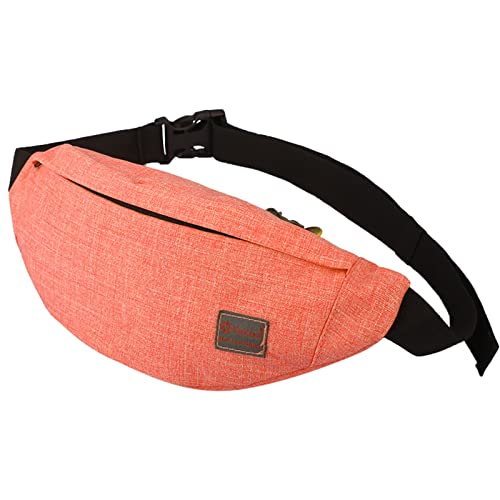 Sport-Fanny-Tasche mit Reißverschluss, verstellbare Taille, Schultertasche, transparente Umhängetasche, Orange, Einheitsgröße, Duffel Rucksäcke von Generisch