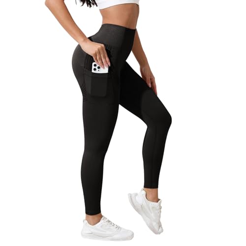 Sport Leggings Damen Sporthose mit Taschen Yogahose Gym Leggings Blickdicht High Waist Lang Laufhose Workout Sport Leggings Damen Sporthose mit Taschen Yogahose Gym Leggings Blickdicht High Waist Lang Laufhose Workout von Generisch