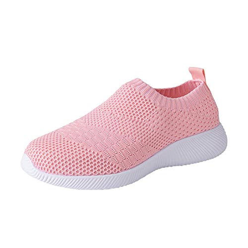 Sport Slip on Sneakers Damen Leicht Walkingschuhe Frauen Keilabsatz Erhöhung Freizeitschuhe Stiefel Dicke Sohle Freizeitschuhe Weiche Sohle Atmungsaktive Sneaker Schuhe Damen Trainer von Generisch