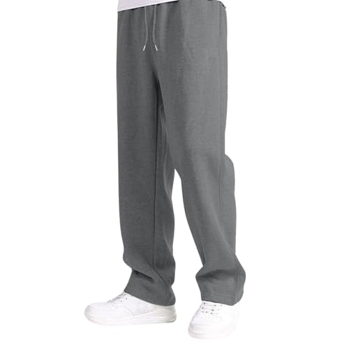 Sporthose Herren Lang Jogginghose Herren mit Kordelzug und Taschen Jogging Hose Elastische Taille Herrenhose Freizeithose mit Geradem Bein Männer Sweathose Sport Hosen von Generisch