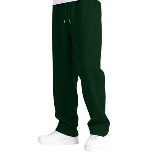 Sporthose Herren Lang Jogginghose Herren mit Kordelzug und Taschen Jogging Hose Elastische Taille Herrenhose Freizeithose mit Geradem Bein Männer Sweathose Sport Hosen von Generisch