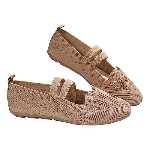 Sportliche Ballerinas Damen Sommer - Kleidschuhe Stricke Sneaker Runde Balerinaschuhe Slip-On Flacheschuhe Weich Sohle Walkingschuhe Leicht Atmungsaktive Sommerschuhe Elegant Damenschuhe Sportliche Ballerinas Damen Sommer - Kleidschuhe Stricke Sneaker Runde Balerinaschuhe Slip-On Flacheschuhe Weich Sohle Walkingschuhe Leicht Atmungsaktive Sommerschuhe Elegant Damenschuhe von Generisch