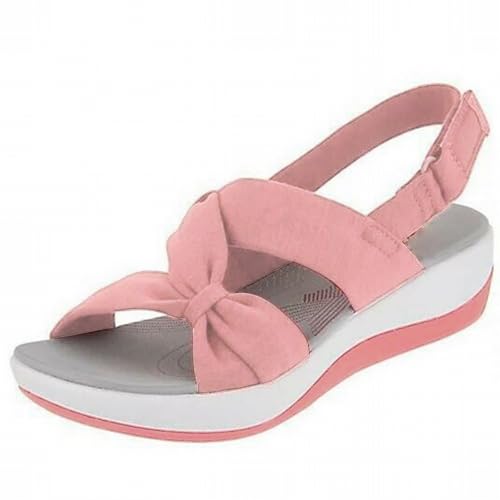 Sportliche Damen-Sandalen, Wandersandalen, offene Zehen, orthopädische Schuhe mit Fußgewölbeunterstützung, lässiger Keilabsatz, breite Passform, Sommerschuhe, Plateau-Hausschuhe, rose, 40.5 EU Sportliche Damen-Sandalen, Wandersandalen, offene Zehen, orthopädische Schuhe mit Fußgewölbeunterstützung, lässiger Keilabsatz, breite Passform, Sommerschuhe, Plateau-Hausschuhe, rose, 40.5 EU von Generisch