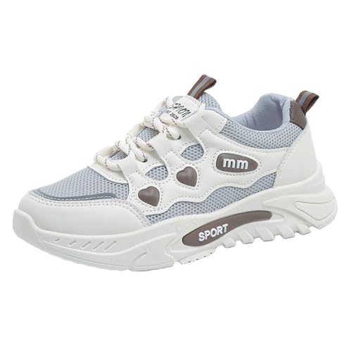 Sportschuhe Damen Fitness,Schuhe Damen Schwarz Sneaker,Einfarbige Rutschfester Plateau,Lässige Turnschuhe Tragen Schuhe Mit Flacher Sohle,Atmungsaktive,Laufschuhe von Generisch