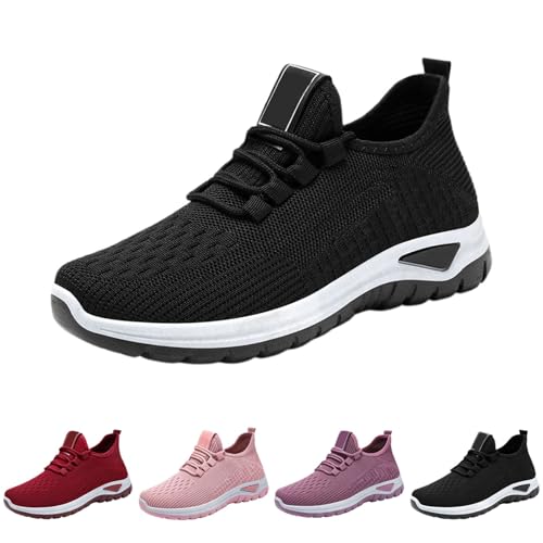 Sportschuhe Damen Fitnessstudio Weiße Sohle Turnschuhe Mit Plateau Damen Laufschuhe Breite Füße Walkingschuhe Mit Dämpfung Sneakers rutschfest Trainingsschuhe Mit Profil Fitnessschuhe Zum Schnüren Sportschuhe Damen Fitnessstudio Weiße Sohle Turnschuhe Mit Plateau Damen Laufschuhe Breite Füße Walkingschuhe Mit Dämpfung Sneakers rutschfest Trainingsschuhe Mit Profil Fitnessschuhe Zum Schnüren von Generisch