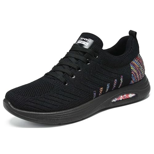 Sportschuhe Damen Leichte rutschfeste Sneaker Bequeme Klassische Einfarbig Laufschuhe Mesh Atmungsaktiv Joggingschuhe Große Größen Elastische Schuhe fur Outdoor Aktivitäten von Generisch