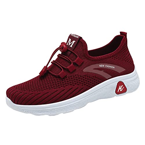Sportschuhe Damen Slip On Sneakers Damen Basketball Schuhe Freizeitschuhe Walkingschuhe Trainingsschuhe Turnschuhe Joggingschuhe Outdoorschuhe Wanderschuhe Sommerschuhe Bequeme Leichte Halbschuhe von Generisch