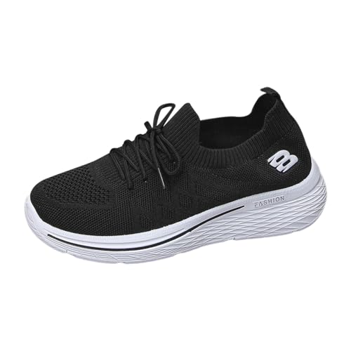 Sportschuhe Damen Sneaker Atmungsaktiv Leichtgewichts Mesh Laufschuhe Größe Weiche Sohle Straßenlaufschuhe Mit Luftpolster Gym Fitness Running Shoes Laufschuhe 06-Schwarz 37.5 von Generisch