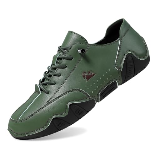 Generisch Sportschuhe Für Herren Laufschuhe Sneaker Aus Leder Im Vintage-Stil – Atmungsaktiv Turnschuhe Slip-On Walkingschuhe Sneaker Komfortschuhe Classic Vintage Shoes Laufschuhen Full Turnschuhen von Generisch