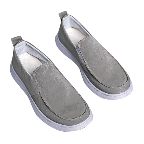 Sportschuhe Herren Größe 45 Slip-On Sneaker Funky Casual Loafer Bequeme Joggingschuhe Fitnessstudio Sportschuhe Weich Leicht Laufschuhe Modische Freizeitschuhe Solid Color Walkingschuhe Stoffschuhe von Generisch