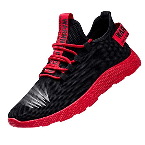 Sportschuhe Herren Leicht Atmungsaktive Laufschuhe Chunky Mesh Joggingschuh Patchwork Schnürhalbschuhe Cushion Running Training Shoes Breite Füße Freizeitschuhe Mode Herrenschuhe von Generisch