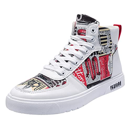 Sportschuhe Herren Weiß,Schuhe Herren Elegant Loafer Laufschuhe Atmungsaktiv Arbeitsschuhe Bequemer Trekking- & Wanderschuhe Weich Rutschfest Outdoor Leichtgewicht Walkingschuhe Casual Halbschuhe von Generisch