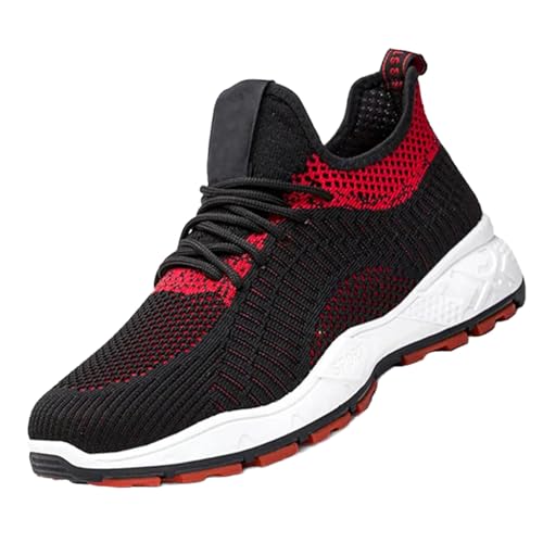 Sportschuhe Herren mit Plateausohle Mesh Turnschuhe mit Weiche Füße Laufschuhe Atmungsaktive Sneaker Aushöhlen Freizeitschuhe Komfort Slip BarfußSchuhe Fitnessschuhe Walkingschuhe Trekkingschuhe von Generisch