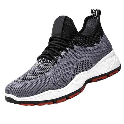 Sportschuhe Herren mit Plateausohle Mesh Turnschuhe mit Weiche Füße Laufschuhe Atmungsaktive Sneaker Aushöhlen Freizeitschuhe Komfort Slip BarfußSchuhe Fitnessschuhe Walkingschuhe Trekkingschuhe von Generisch