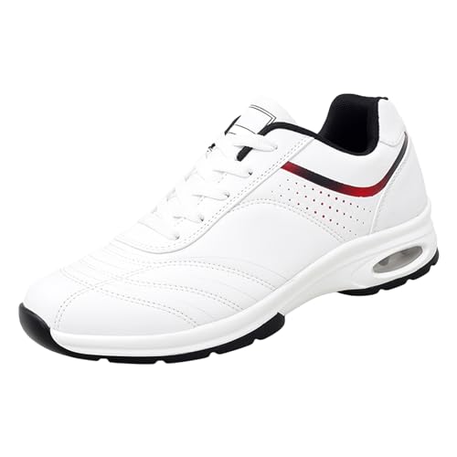 Sportschuhe Sneaker Herren Reise Laufen Übergröße Sneakers Freizeitschuhe Tennisschuhe Trainingsschuhe Atmungsaktiv (White, 46) von Generisch